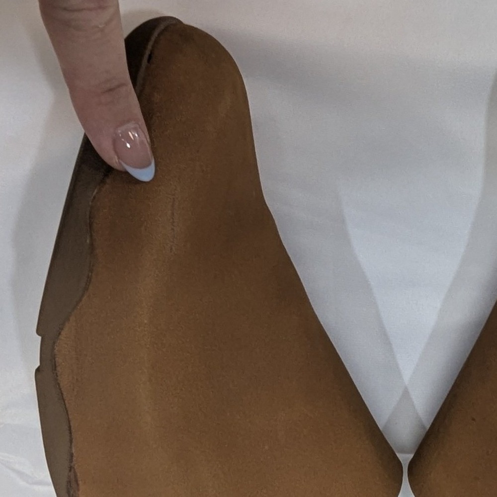 FitFlop Shuv Clogs Tan Nubuck Suede Minimalist Mules Size 11 - Picture 4 of 12